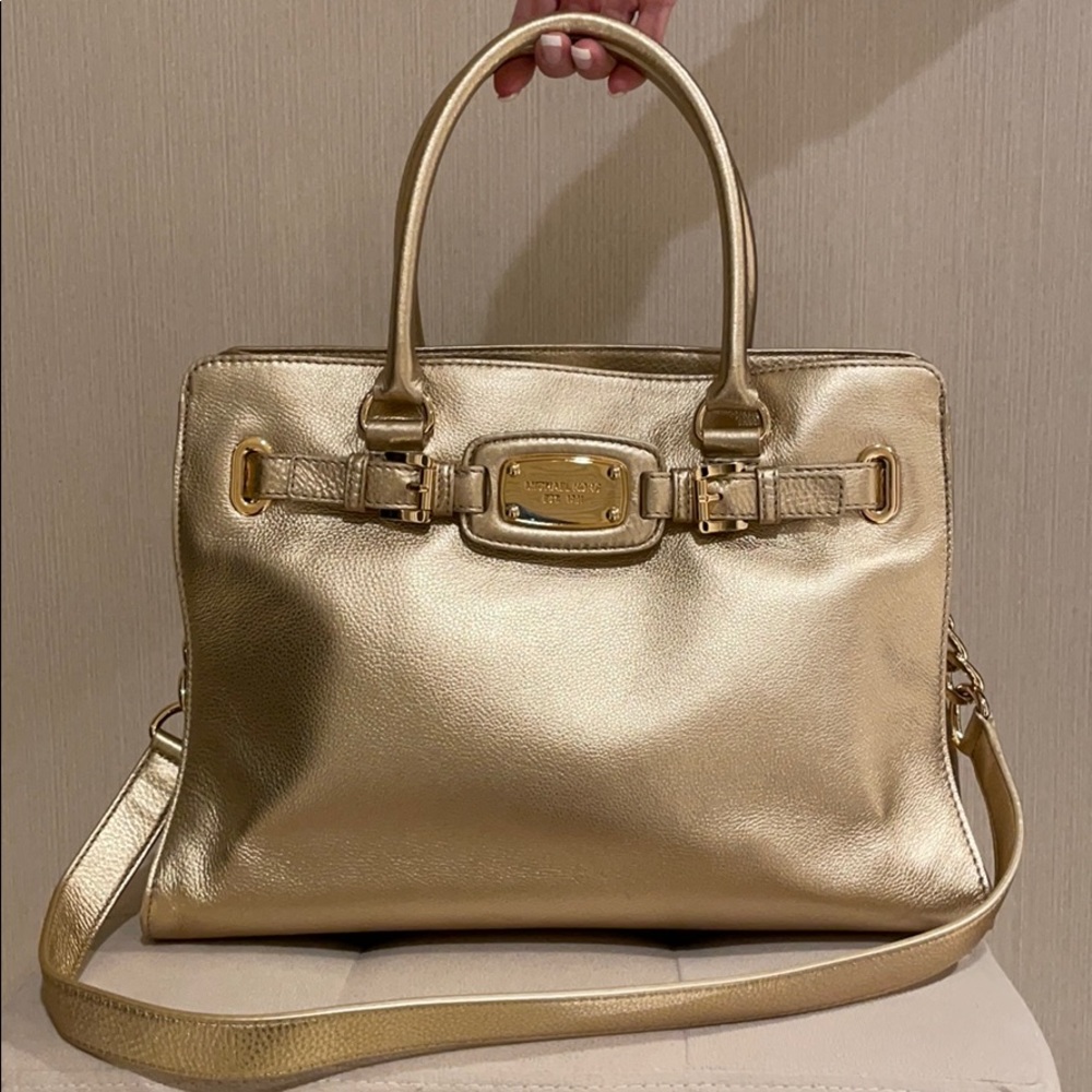 Michael Kors Pale Gold Hamilton Tote